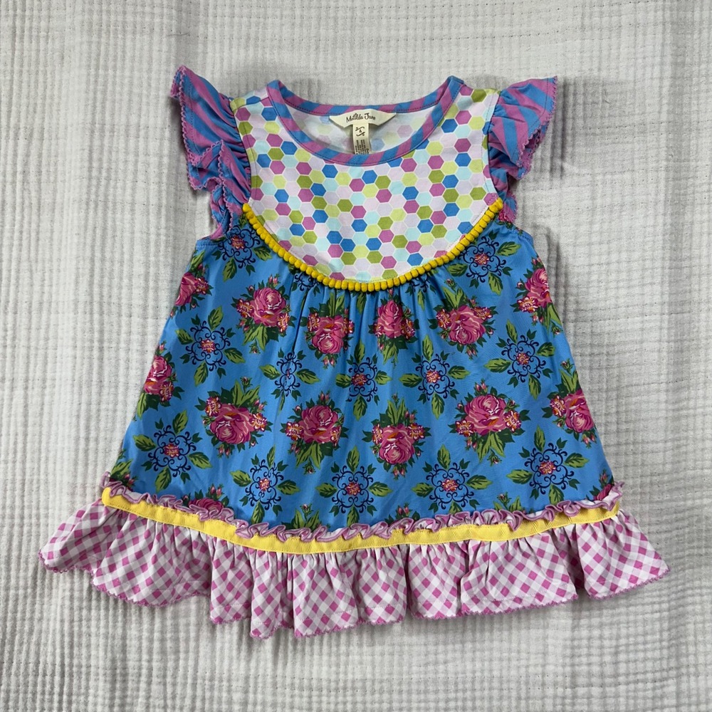 GIRLS MATILDA JANE Brilliant daydream Fresh Fantasy Tunic SIZE 4 Roses Polka Dot